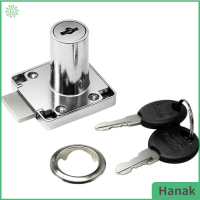 Hanak ล็อคลิ้นชักที่มี2คีย์ตู้ล็อกรีดเฟอร์นิเจอร์เหล็กล็อคลูกเบี้ยวฮาร์ดแวร์