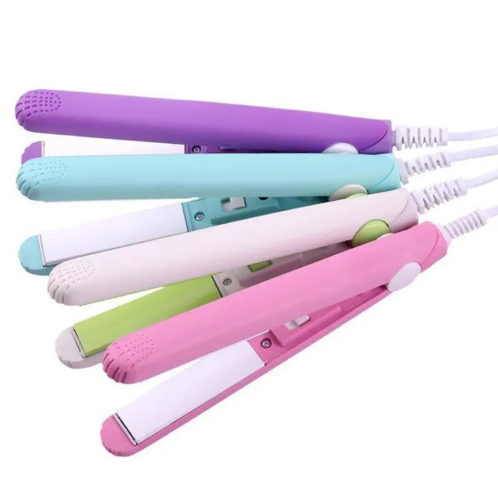 HM NEW Mini Portable Hair Curl Straightener Flat Iron Perm Splint With ...