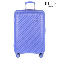 ELLE Travel Hunter Collection, 100% PP (พอลิโพรไพลีน)กระเป๋าเดินทางขนาด 24"นิ้ว, ระบบซิปคู่และเพิ่มซิปขยาย, ล้อหมุน360 องศา, คันชักอลูมิเนียมปรับได้หลายร