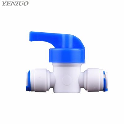 ♂∏ 1/4 quot; 3/8 quot; Inline Tube tap shut off Ball Valve Quick Fitting Connection Aquarium RO Water Filter Reverse Osmosis System