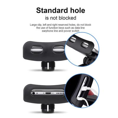 ”【；【-= Car Headrest Tablet Stand 360 Degree Rotary Telescopic Automotive Cellphone Holder Bracket Rack Accessories Black