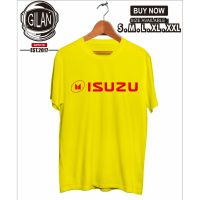 เสื้อยืดแขนสั้นผ้าฝ้าย Isuzu,โลโก้ใส่ได้ทั้งชายและหญิง