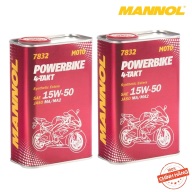 Nhớt MANNOL 7832 4-Takt Powerbike ESTER 15W-50 SM 1L Dành Cho Xe Đi Xa thumbnail