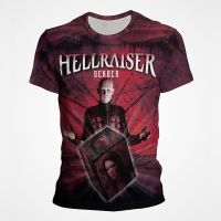 2023 NEW2022ใหม่ภาพยนตร์สยองขวัญ Hellraiser ฤดูร้อน3D พิมพ์เสื้อยืดผู้ชายผู้หญิงแขนสั้นเย็นท็อปส์แฟชั่นสบายๆ Clos tethese