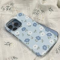 เคส iphone 蓝色碎花菲林壳苹果13手机壳12promax/11/xr/7plus全包硬壳8