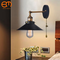 ร้อนวินเทจที่มีสวิทช์โคมไฟติดผนัง E27อุตสาหกรรมผนัง Sconces โคมไฟติดผนังสำหรับแสงในร่มปรับย้อนยุคลอฟท์ห้องนอนแสง