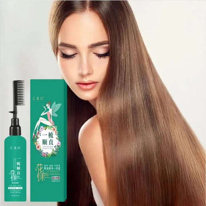 permanent hair straightening cream Keratin hair straightening cream hair  straightener Hair straightening cream mixed with treatment straighten hair  with a comb straighten by yourself | Lazada PH