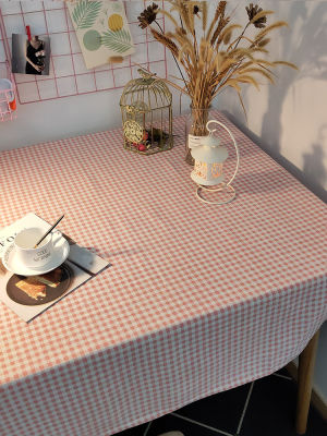 （HOT) ผ้าปูโต๊ะผ้าฝ้ายผ้าลินิน โต๊ะน้ำชาสำหรับหอพักสไตล์ญี่ปุ่นนอร์ดิกที่นิยมในโลกออนไลน์สาวหัวใจโต๊ะผ้าปูโต๊ะ ins ชุดนักเรียน