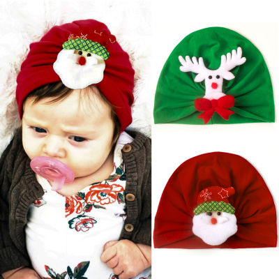 [พร้อมสต็อก] ตกแต่งวันหยุดคริสต์มาสหมวกอบอุ่นเด็กการ์ตูนกวางหัวซานตาคลอสเสื้อสวมหัวหมวกหมวกเด็ก