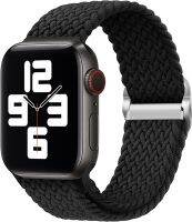 สายถักเดี่ยวสำหรับสายคาด Apple Watch 38/ 40/ 41/ 42/ 44/45/49มม สร้อยข้อมือเข็มขัดไนล่อนยืดหยุ่นแบบปรับได้สมาร์ทวอท์ชชุด SE 8 7 6 5 4 3 2 1