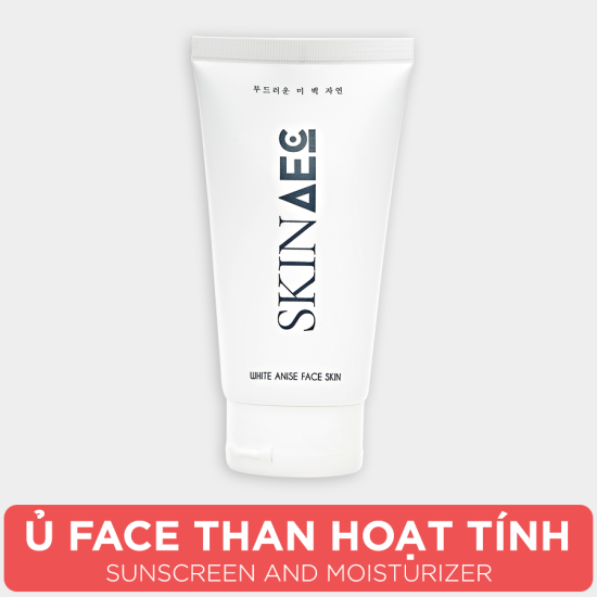 Kem ủ trắng da mặt than hoạt tính skin aec white anise face skin 150ml - ảnh sản phẩm 1