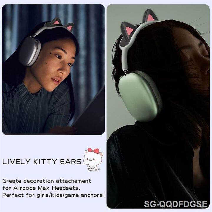 cute-cat-ears-headband-cover-for-apple-airpods-max-soft-silicone-headphone-protectors-comfort-cushion-top-pad-protector-sleeve