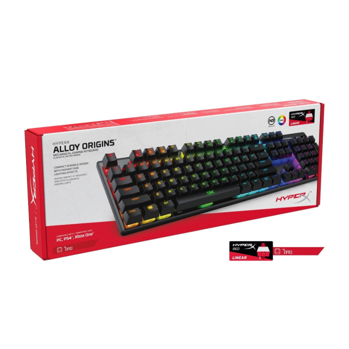 คีย์บอร์ดเกมมิ่ง-hyperx-keyboard-alloy-origins-mechanical-gaming-keyboard-red-switch-en-th-by-utech
