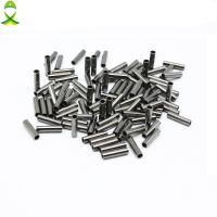 JSM 100pcs/lot black copper Fishing line Tube Fishing Wire Pipe Crimp Sleeves Connector for Fishing equipment accessories