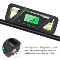 Compact Inclinometer Digital Inclinometer Angle Finder Gauge Spirit Level Bottom Magnet Data Hold Bright LCD Display M4YD