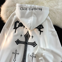 Chic Clothing  เสื้อฮู้ด เสื้อแขนยาวอบอุ่น หลวมและสบาย ๆ สไตล์ขี้เกียจย้อนยุคอเมริกัน 2023NEW WWY23914XE 37Z230915