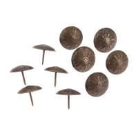 20pcs/lot Upholstery Nails Antique Bronze 19mmx15mm Flower Head Tack Stud Pushpin Decor Furniture Hardware Sofa Jewelry Box Door