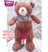 HCMGẤU BÔNG LỚN Gấu Teddy 1M2đứng dài1m lông xoắn mềm mịn nhồi bông cao cấp