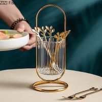 Household Stainless Steel Fork Fruit Fork Storage Dining Table Kitchen Decor Small Spoon Chopsticks Storage Box Home Decoration