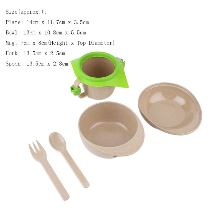 carcool-1ชุดชามสำหรับเด็กถ้วยมีที่วางแก้วช้อนส้อมรับประทานอาหาร