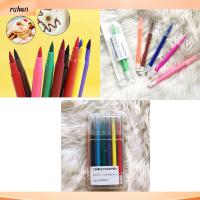 RUHAN 2PCS 10สี ปากกาหมึกที่กินได้ พลาสติกทำจากพลาสติก ฟองดองวาดบิสกิต ปากกาสีผสมอาหาร สร้างสรรค์และสร้างสรรค์ ปากกาเม็ดสี เครื่องใช้ในครัว