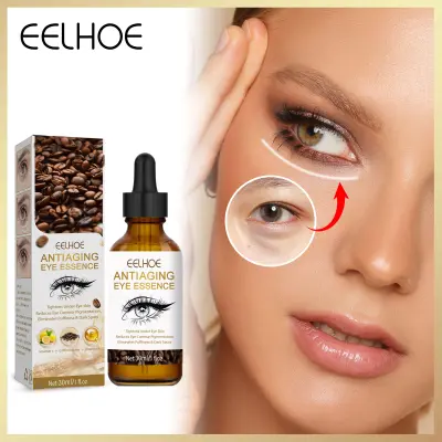 Eelhoe Anti-Aging Eye Essence Serum Fades Fine Lines Anti Dark Circles Eye Cream Remove Eye Bag Puffiness Firmness Eye Care Essence Moisturizing Lifting Brightening Fine Pores Instant Eyes Wrinkle Remover Serum(30Ml)