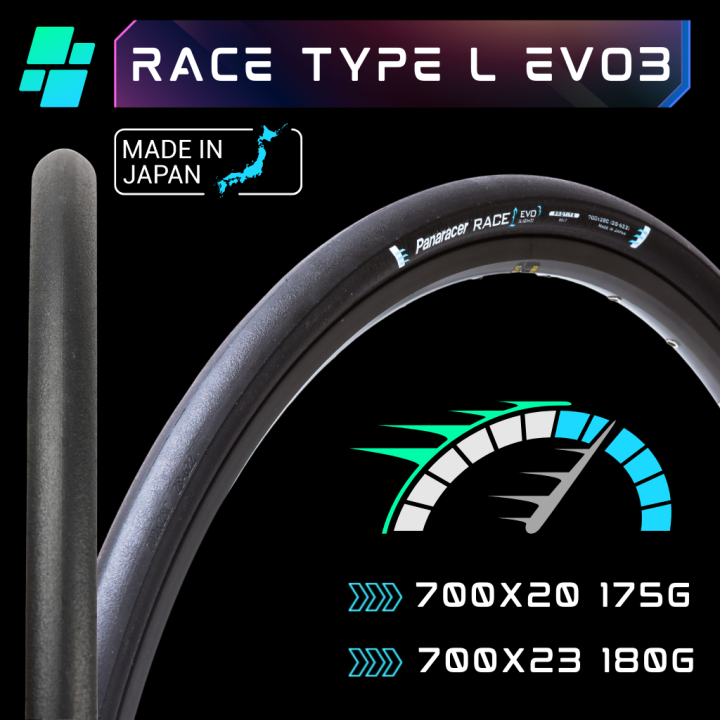 ผ่อน-0-ยางนอกจักรยาน-panaracer-รุ่น-race-l-evo-3-ขอบพับ-นำ้หนักเบาพิเศษ-ขนาด-700c-made-in-japan