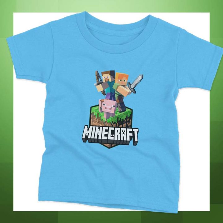 hot-เสื้อเด็ก-และ-ผู้ใหญ่-minecraft-ยอดฮิต-cotton-100