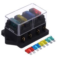 1pcs 4 Way Fuse Box DC 12V 24V 40A Circuit Car Trailer Auto Blade Fuse Box Block Holder ATC ATO Fuse Holder with 4 Fuse