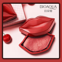 BIOAQUA?มาส์กบำรุงปาก 20 แผ่นในกล่องสุดหรู ขนาด คอลลาเจนสูตรเชอร์รี่แดง Lip mask ลิปมาส์ก บำรุงผิวปากให้เนียนนุ่มชุ่ม