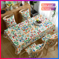 Linen Tablecloth Floral Printing Rectangular Easter Table Cloth Fabric Cover Home Decoracion Room Decor 桌布 for 4 seater 6 seater 8 seater