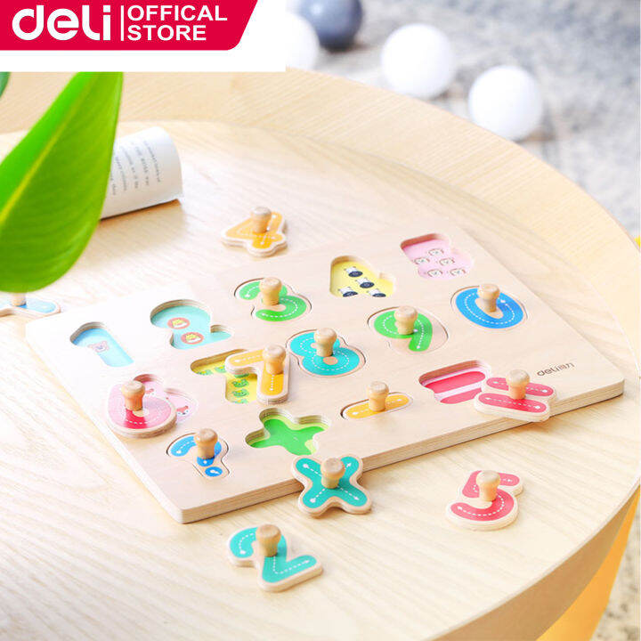 Deli Number Letter Match Board Kids Educational Jigsaw Puzzle 74308
