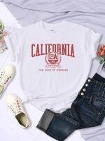 ❍♕♦  CaliforniaL.A -The Land Of Winners Women Tshirts Street Hip Hop Short Sleeve Summer Soft Tee Shirt Simple S-Xxxl T-Shirt Female