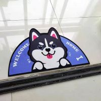 ZZOOI Cartoon Welcome Entrance Doormats Carpets Rugs For Home Bath Living Room Floor Stair Kitchen Hallway Non-Slip Cat Dog Pet Gamer