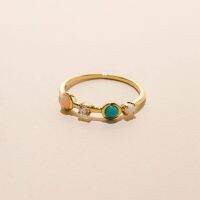 Salynn Glam 4 Gemstones Ring Minimal Everyday Wear (Pre-Order พร้อมส่งหลังสงกรานต์)