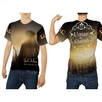 2023 เสื้อยืด Pria Lengan Pendek ใหม่ UMAR BIN KHATTAB 3D FullPrint ระเหิด Terbaru{trading up}