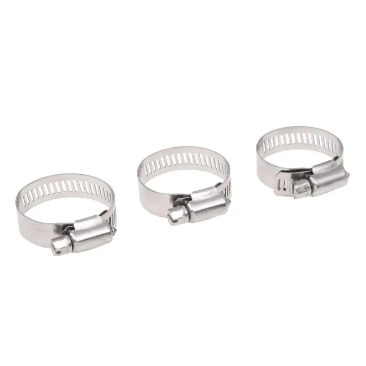 3 Pcs 2138mm 5/6" 1 1/2" Adjustable Pipe Tube Hose Clamp Clip