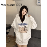 Marquise1997 เสื้อฮู้ด เสื้อแขนยาวอบอุ่น หลวมและสบาย น่ารัก ทันสมัย ทันสมัย ล้ำสมัย WWY23A0Q4F 43Z231023