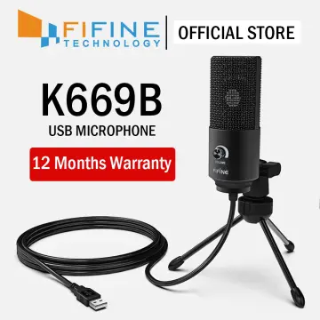 FIFINE K688 Dynamic Microphone, XLR/USB Podcast Recording PC Microphone for  Vocal Streaming Voice-Over Gaming with Mute Button, Headphone Jack,  Monitoring Volume Control, Windscreen-Amplitank