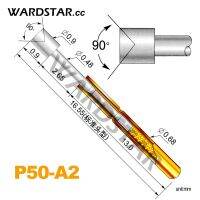 100ชิ้นเส้นผ่านศูนย์กลาง P50-a2 0.9มม. โพรบทดสอบสปริงความยาวขาสำหรับเทสอุปกรณ์16.55มม. จังหวะสปริงฟอง: 75กรัม
