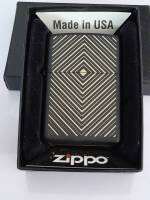 ZIPPO 49219 BOX  DESIGN  BLACK MATTE LASER ENGRAVE   สีดำเมทาลิค ลายแบบเลเซอร  ของใหม่ไม่ผ่านการใช้งาน  มาพร้อมกล่องตรงรุ่น  รับประกันของแท้นำเข้าจากอเมริกา