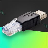 Network interface RJ45 to USB female adapter USB to network cable crystal head RJ45 Rotary Mother USB Ethernet Adapter Converter  USB Network Adapters