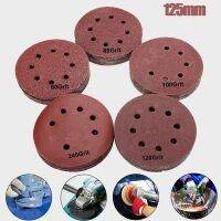 10Pcs 125mm Round Shape Sanding Discs Buffing Sheet Sandpaper 8 Hole Sander Polishing Pad 80/180/240/320/1000/1500/2000 Grit Cleaning Tools