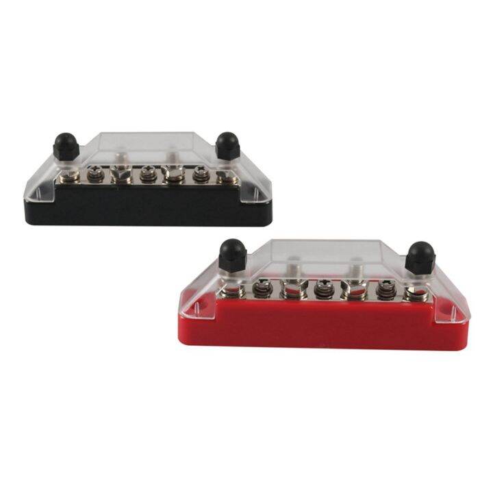 Positive Negative Bus Bar Battery Power Distribution Block 4 x M6 Car