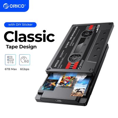 ORICO 2.5 กล่องใส่ฮาร์ดดิสก์แบบ SATA ไปยัง USB3.0ฮาร์ดไดรฟ์เสริมเคส5 Gbps/ 6Gbps Type-C HDD พร้อมสติกเกอร์ DIY