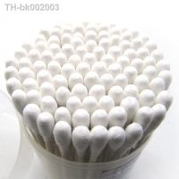 ◊┋ 100 Pcs Double-head Wooden Cotton Swab Tip Make Up Stick Wood Sticks Nose Ears Cleaning Eyelash Extension Glue Removing Tools