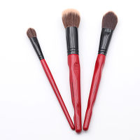 2021Limited Edition Soft Synthetic 3pcs Angled Powder Highlighting Stippling Foundation Makeup Brush Set