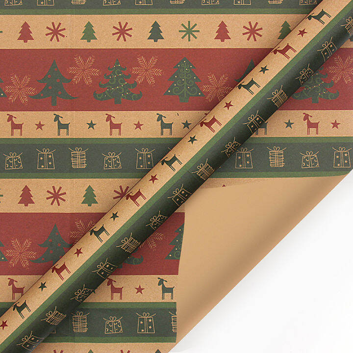 kraft-other-classic-gift-wrapping-santa-paper-single-sided-wrapping-christmas