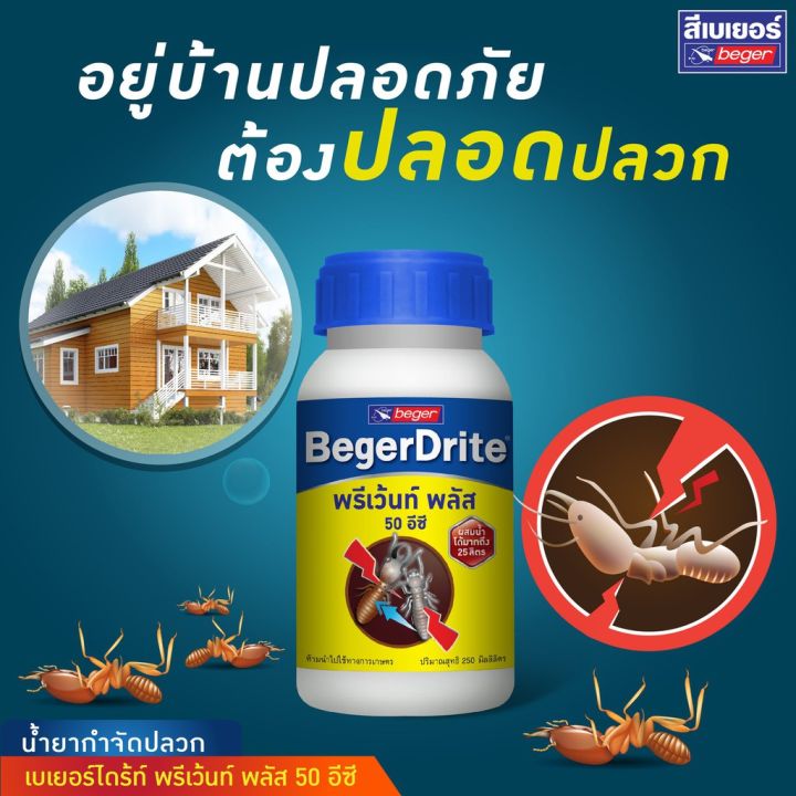 น้ำยากำจัดปลวก-เบเยอร์ไดร้ท์-พรีเว้นท์-พลัส-50-ec-จำกัดปลวก-สูตรน้ำมัน-แถมซัลไลท์-beger