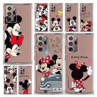 【LZ】 Disney Mickey Minnie Mouse Phone Case for Samsung Galaxy Note 20 Ultra 5G 9 8 10 S23 S21 S22 S20 FE Transparent Silicone Cover